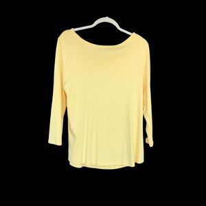 Charter Club 100% Pima Cotton •  Boat Neck * Lemon Yellow • size XL